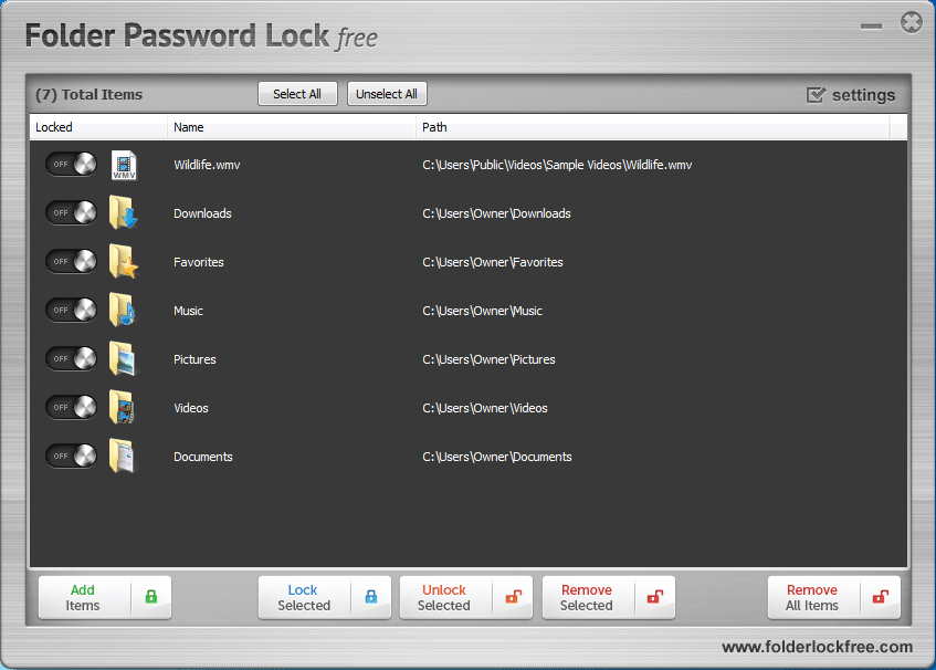 android lock folder with password